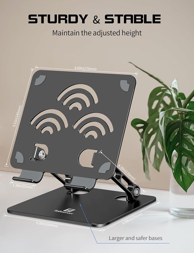 Adjustable Tablet Stand for Desk, Premium Aluminum Holder for iPads, and All - Image 4