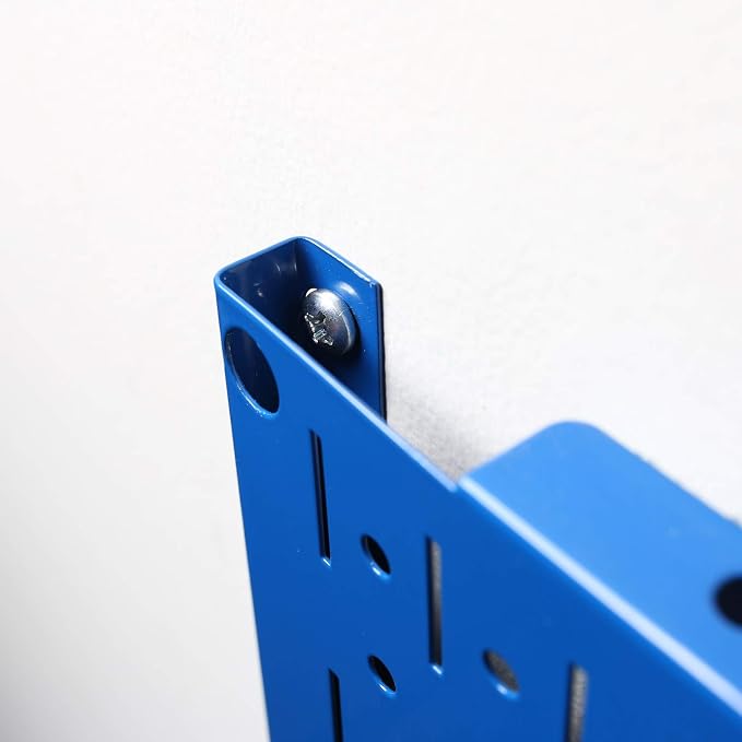 Wall Control Pegboard Wall Organizer Tiles Modular Blue Metal Pegboard Tiling - Image 3
