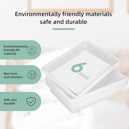 Turn in Trays Classroom, 6 Pack White Paper Trays - Image 3