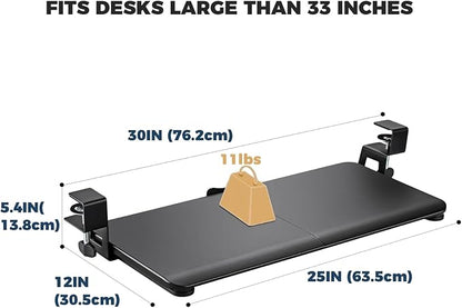 Keyboard Tray Under Desk, Slide Out Computer Keyboard & Mouse Tray - Image 2
