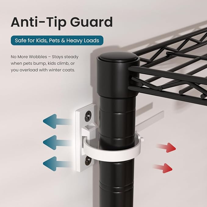 Metal Garment Racks Heavy Duty Clothes Rack Adjustable Freestanding Expandable - Image 6