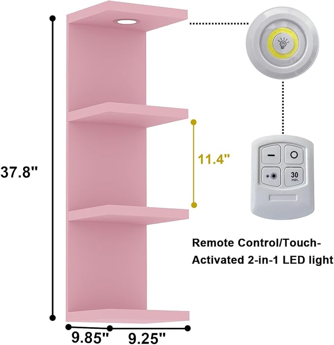 LitaEther Versatile 4 Tier Wall Shelf Unit, Display Floating Shelf - Image 2