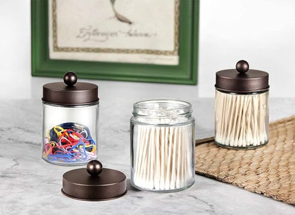 Amolliar Apothecary Jars Bathroom Storage Organizer - Image 7