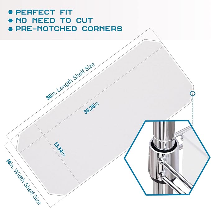 BRIAN & DANY Wire Shelf Liner 14" X 36", Heavy Duty Shelf Liners - Image 2