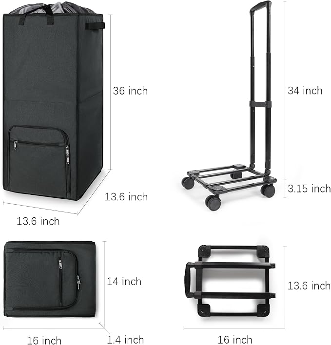 Bukere Extra Large 2 in 1 Rolling Laundry Basket - Image 7