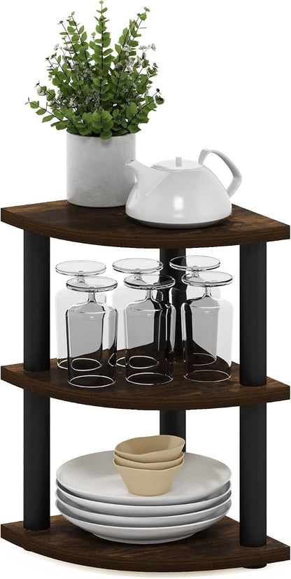 Furinno Turn-N-Tube Kitchen Countertop Organizer, 3-Tier Corner Countertop by Furinno-FitsYourSpaceFitsYourBudget