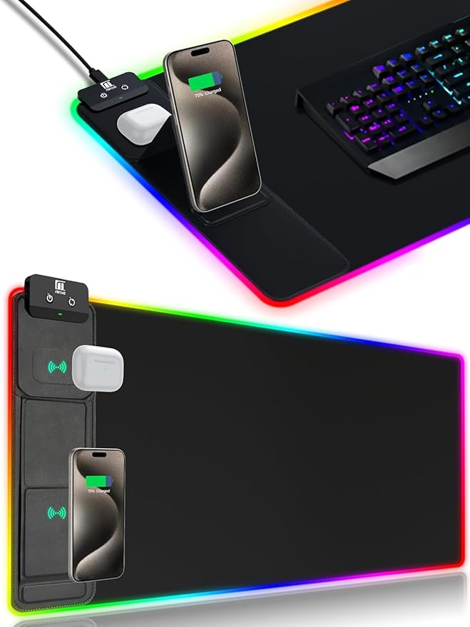 XXL Mouse Pad with Phone Holder by miroddi