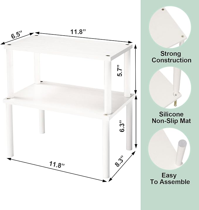 Cabinet Organizer Shelf, Kitchen Counter Shelves, Bamboo Spice Rack Countertop - Image 6