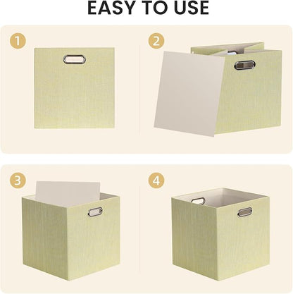 Posprica Foldable Storage Bins, 13×13×13 Storage Cubes Boxes Baskets Containers - Image 4