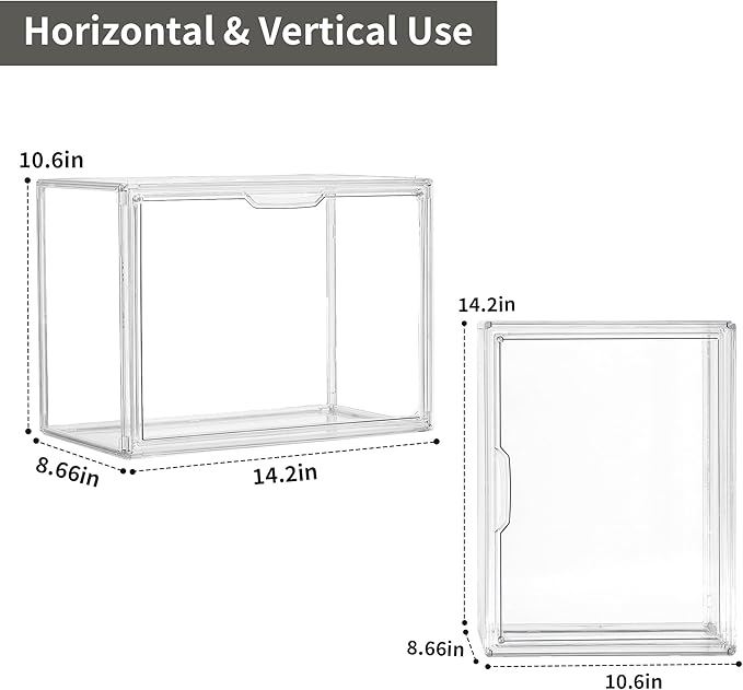 LXLXXL Cube Storage Organizer Acrylic Book Case Display Case Box Stackable Book - Image 6