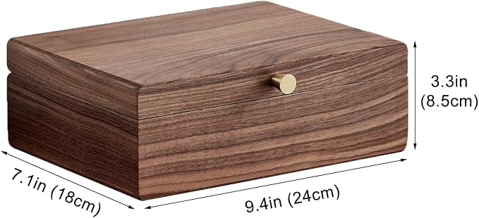 Black Walnut Wooden Jewelry Box - Image 6