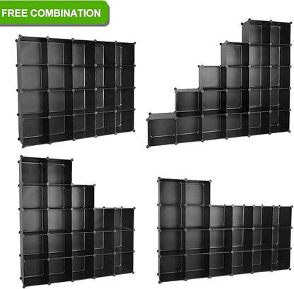 TUMUCUTE Cube Storage Organizer, DIY Plastic Closet Cabinet Modular Bookcase - Image 4
