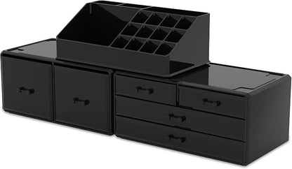 READAEER Makeup Organizer 3 Pieces Cosmetic Storage Case - Image 6