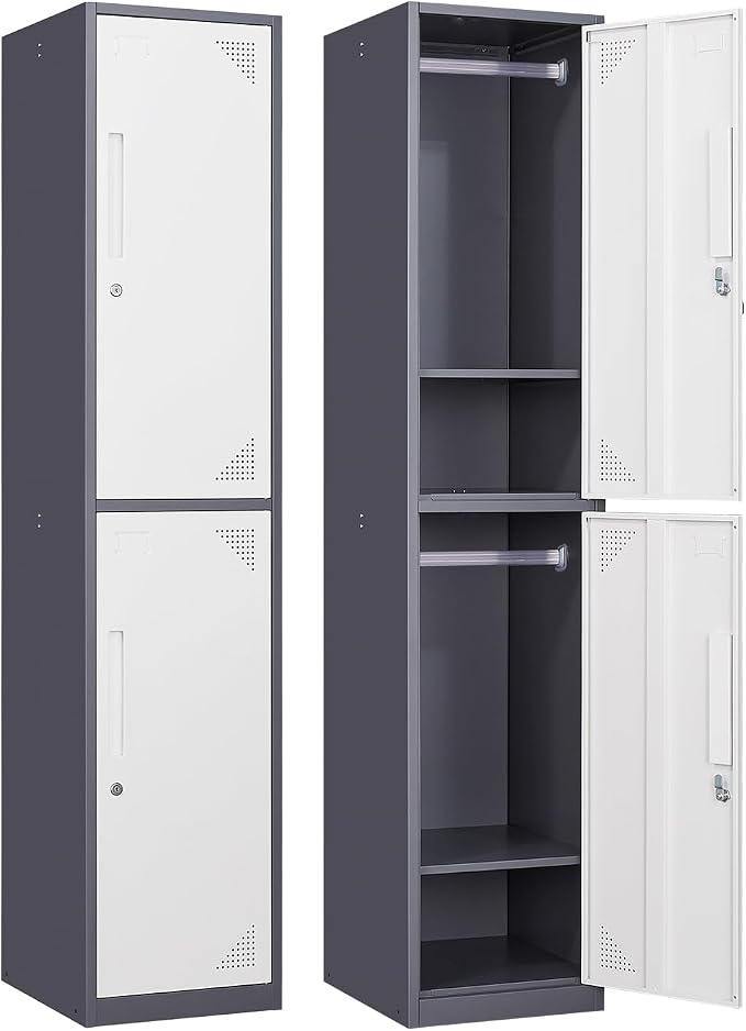 Metal Locker for Home, Dressing Room, Lockable Locker Cabinet by Anxxsu