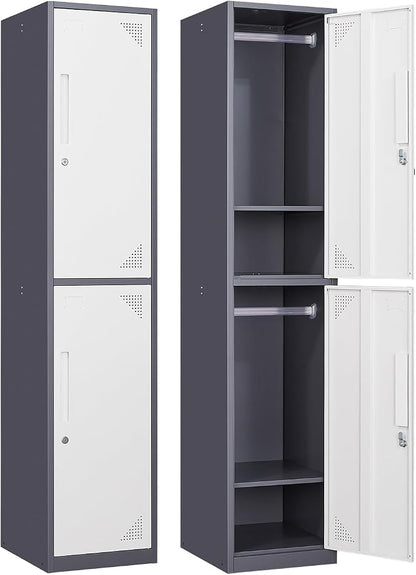 Metal Locker for Home, Dressing Room, Lockable Locker Cabinet by Anxxsu
