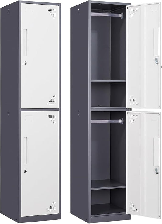 Metal Locker for Home, Dressing Room, Lockable Locker Cabinet by Anxxsu