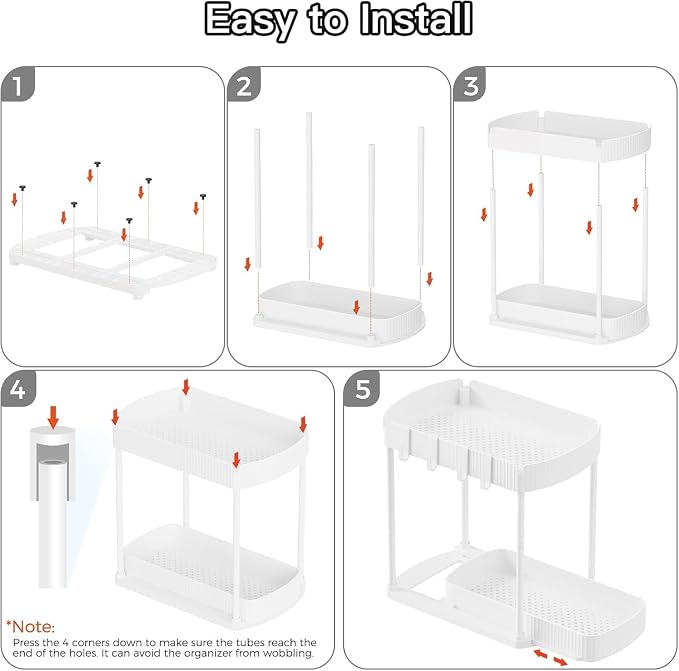 Multi-Purpose Pull-Out Storage Organizers, Under Sink & Cabinet Storage - Image 6