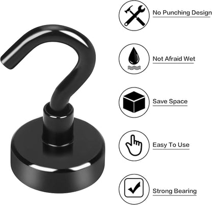 E BAVITE 28 Pack Magnetic Hooks, 30Lb Magnetic Hooks, Magnet Cruise Hook - Image 5