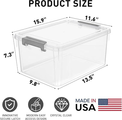 Citylife 17 QT Plastic Storage Bins - Image 2