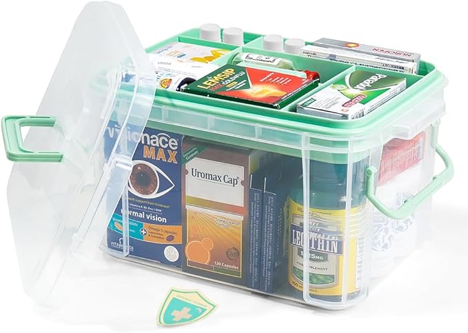 HEY FOLY 15qt Clear Medicine Organizer Storage Box by HeyFoly