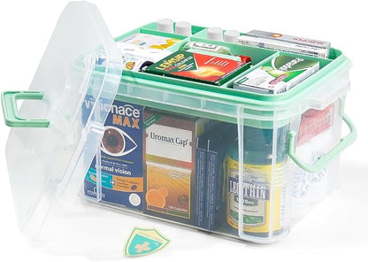 HEY FOLY 15qt Clear Medicine Organizer Storage Box by HeyFoly