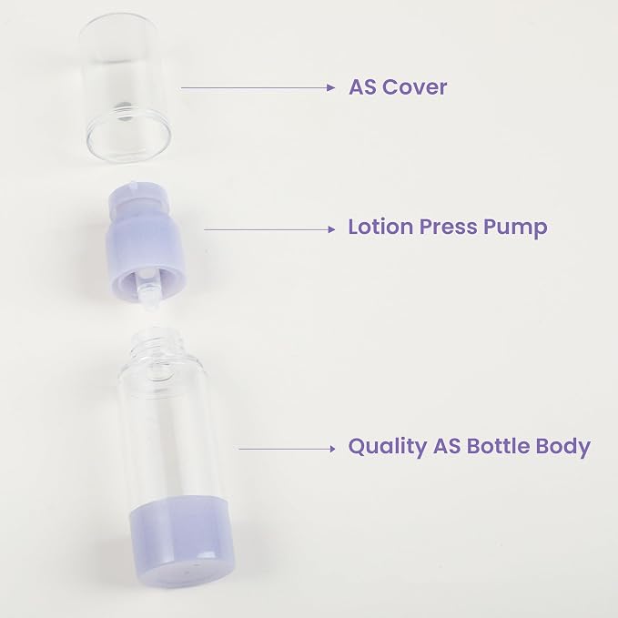 1oz 30ml Airless Pump Bottles, Refillable Leak Proof Travel Pump Bottle - Image 8