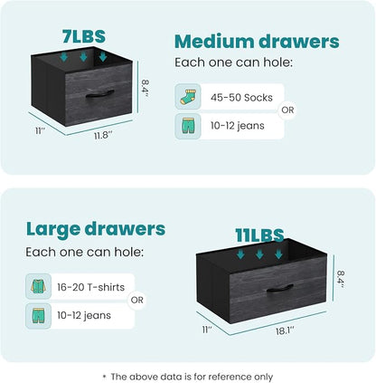OLIXIS 5 Drawer Dresser for Bedroom, Storage Organizer Unit for Closet | Chest - Image 3