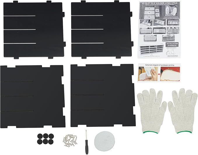 12 Compartments Literature Organizer, Desktop File Sorter Mail Center Paper - Image 9