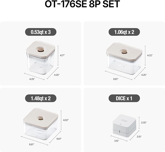 VAKUEN Premium Airtight Food Storage Container. Special Edition Mercury Color - Image 3