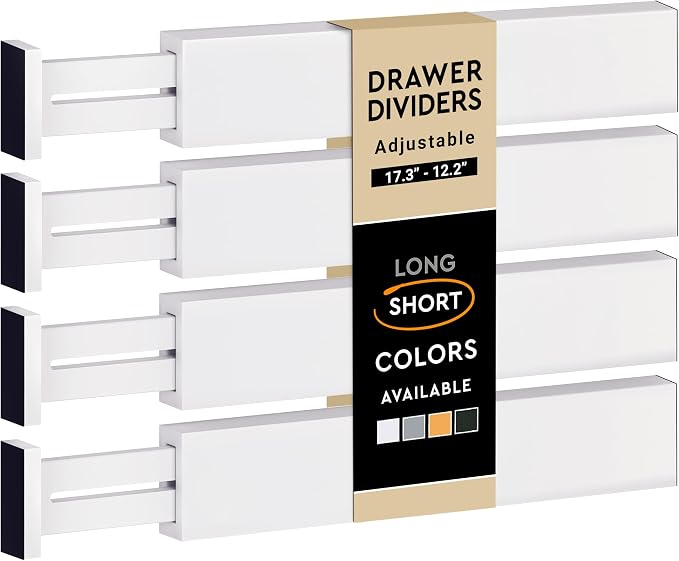 4-Pack Bamboo Drawer Dividers - Image 8
