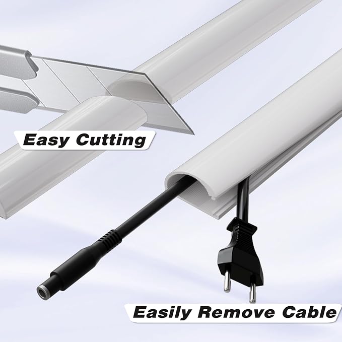 118" Silicone Cord Hider for Wall Mount TV, Large Self-Adhesive Cable Hider for - Image 3