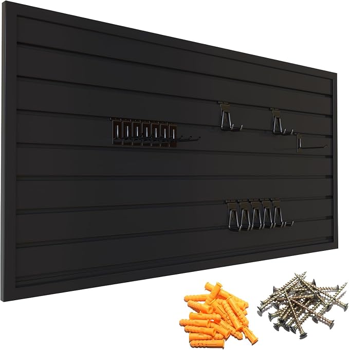 Yuzzy Slat Wall Paneling 2 x 4ft, Garage Slatwall Panel Wall Storage Systems by Yuzzy