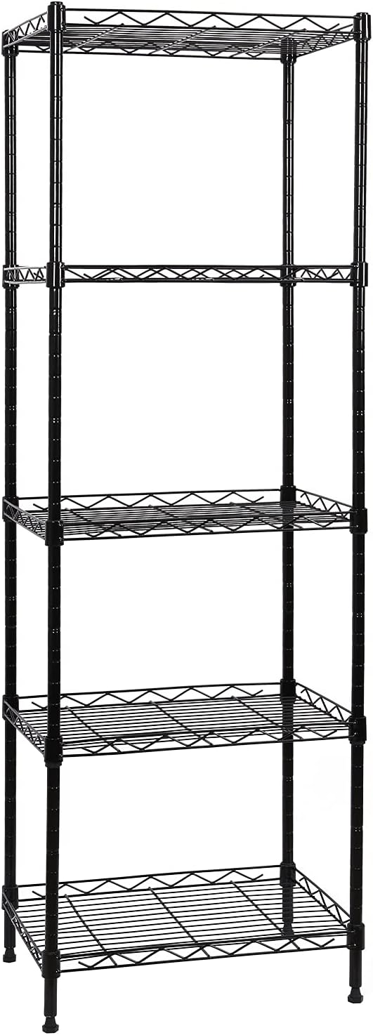 SUNLPH 5-Tier Wire Shelving Adjustable Shelves Unit Metal Storage Rack by SUNLPH