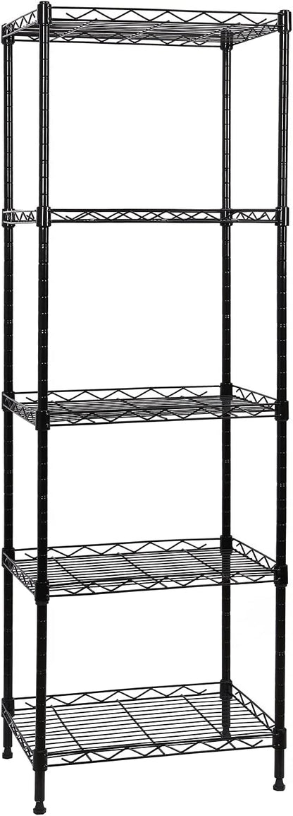 SUNLPH 5-Tier Wire Shelving Adjustable Shelves Unit Metal Storage Rack by SUNLPH