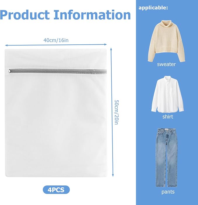 4 Pcs Mesh Laundry Bags for Delicates - Image 4