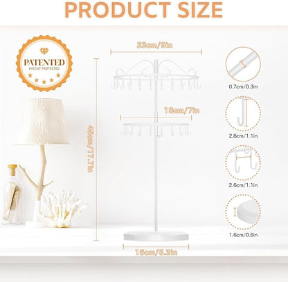iDavosic.ly 2 Tier Rotating Necklace Holder Organizer - Image 2