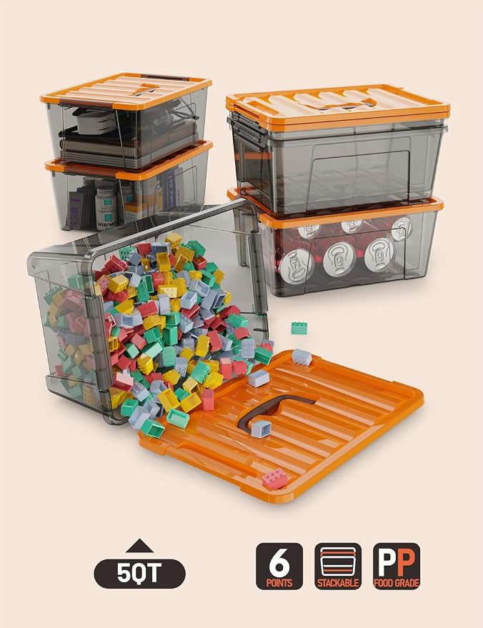 WYT 5-Quart Small Storage Container Bin - Image 4