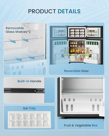 3.2 Cu.Ft Mini Fridge with Freezer - Image 6