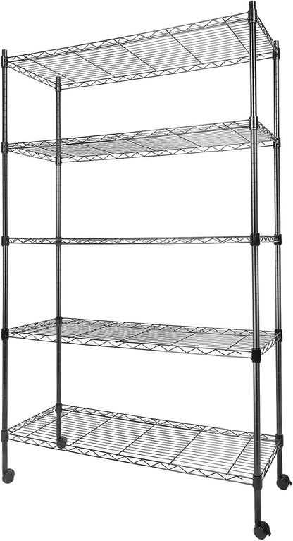 Whitmor 5 Tier Metal Storage Shelves, Heavy Duty by Whitmor