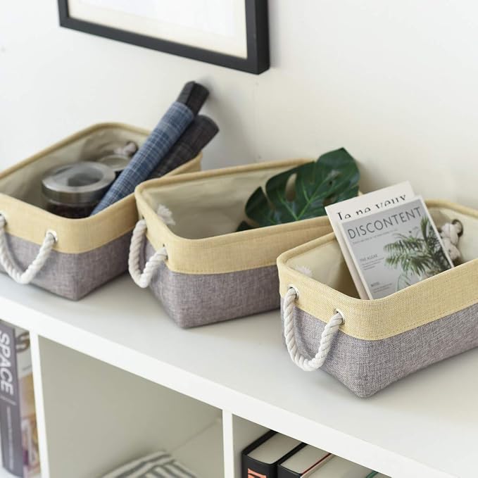 Fabric Storage Baskets for Organizing Small Baskets for Shelves, Decorative - Image 5