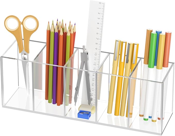 Uniclife Clear Acrylic Pen Holder by UnicLife