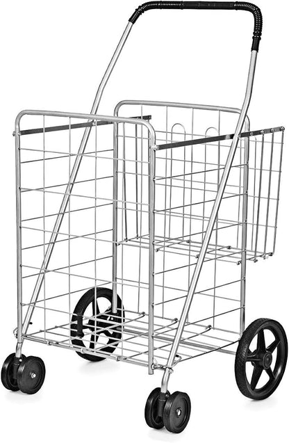 Goplus Jumbo Folding Shopping Cart by Goplus