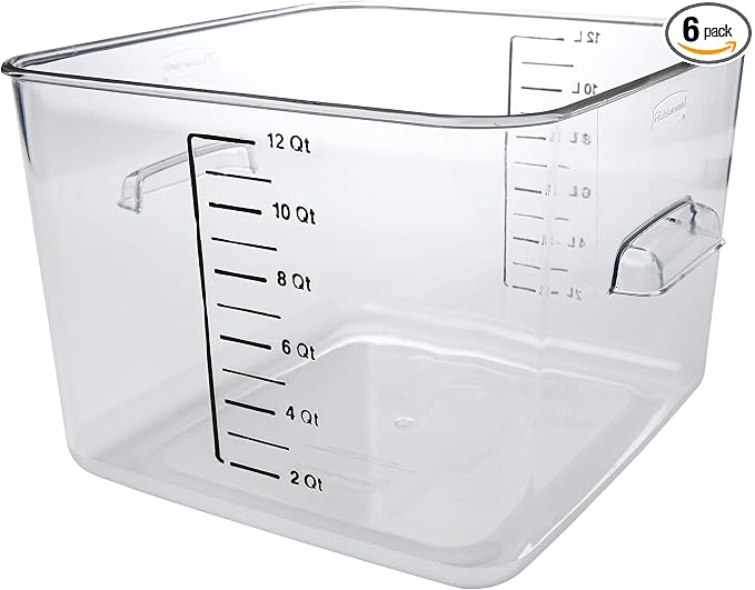 Rubbermaid Commercial Products Space Saving Square Food Storage Container 12 by Rubbermaid
