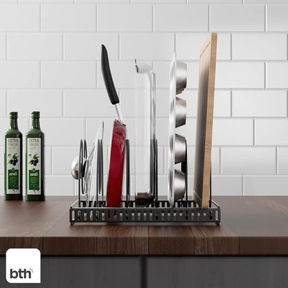 Better Things Home 6+ Compact Pan & Pot Lid Organizer Rack - Image 4