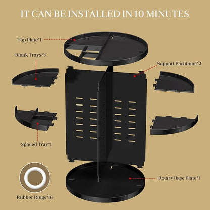 Makeup Organizer 360 rotating, Adjustable Skincare Organizers - Image 5