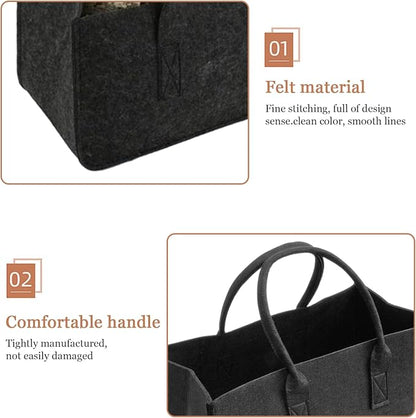 Felt Storage Bins 2Pcs 20x10x10 Inch Large Capacity Felt Basket - Image 3