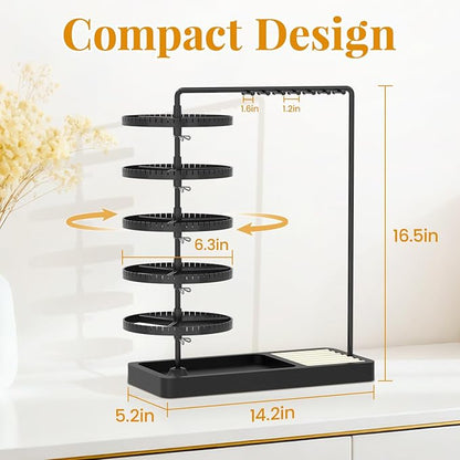 EsLuker.ly Earring Holder Organizer Necklace Display Stand Jewelry Storage | - Image 6