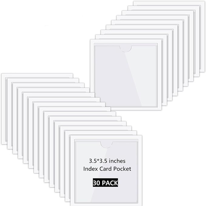 Chinco 30 Pcs Self Adhesive Pockets, Bin Labels by Chinco
