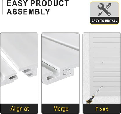 4'H x 4'W PVC Slatwall Panels Garage Wall Storage System - Image 3