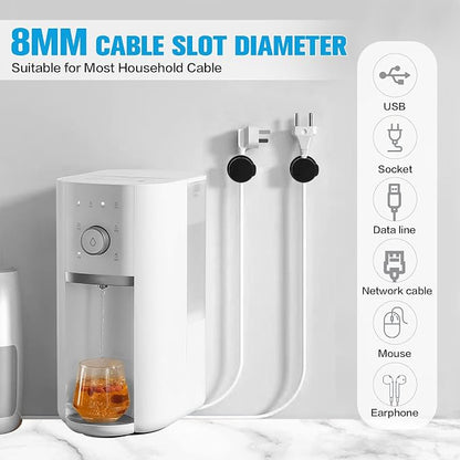 6PC Cord Organizer Holder, 360° Rotatable Spring Cable Clips, Strong Adhesive - Image 6